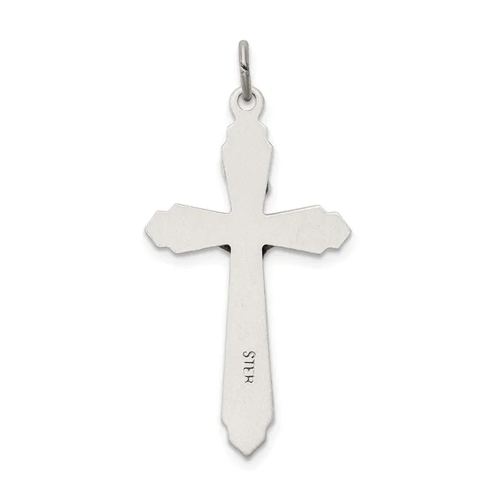 TreasureFineJewelers Necklaces Sterling Silver Antiqued Crucifix Pendant