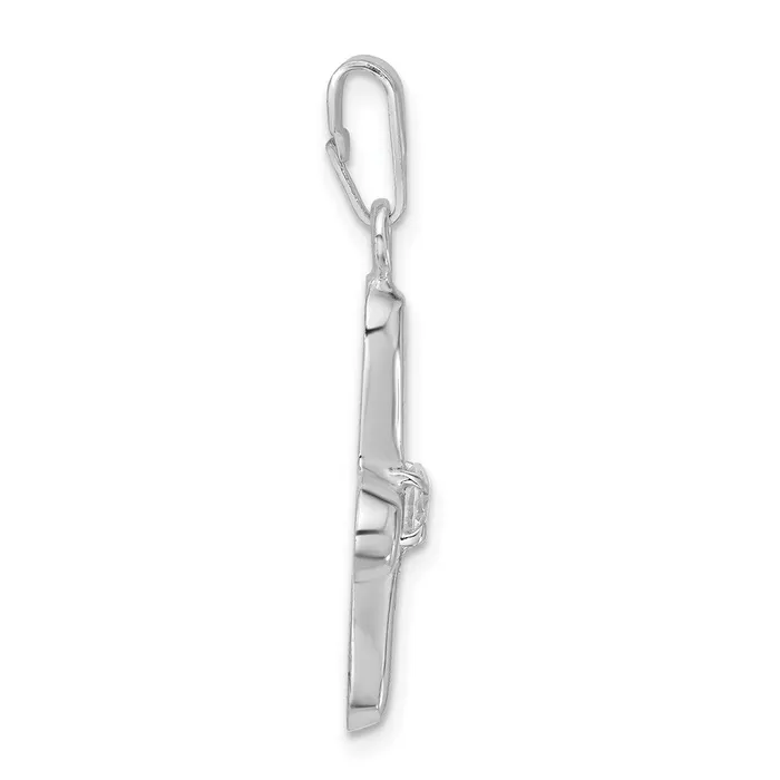 TreasureFineJewelers Necklaces Sterling Silver CZ Cross Pendant