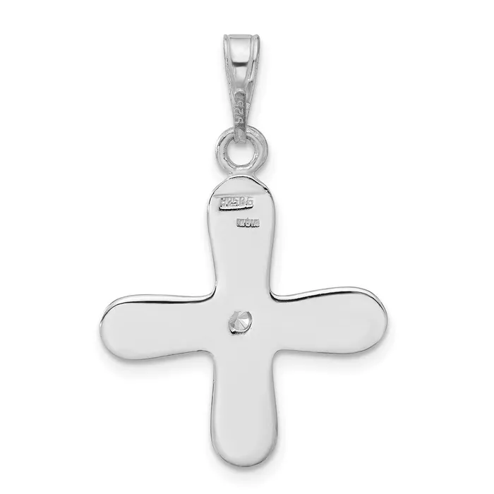 TreasureFineJewelers Necklaces Sterling Silver CZ Cross Pendant
