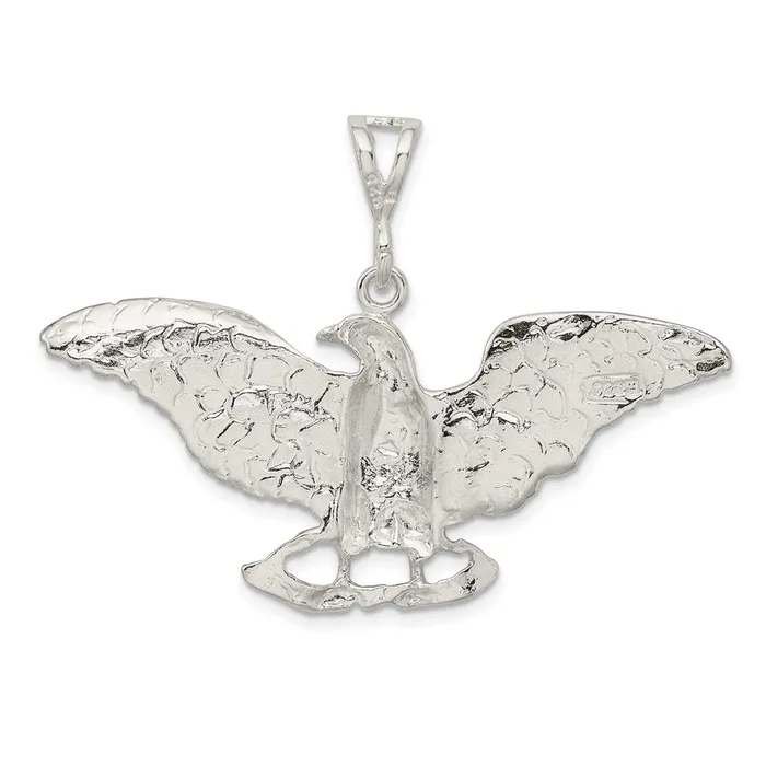TreasureFineJewelers Necklaces Sterling Silver Eagle Pendant