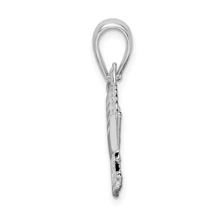 TreasureFineJewelers Necklaces Sterling Silver Polished Key West Cruise Ship Pendant