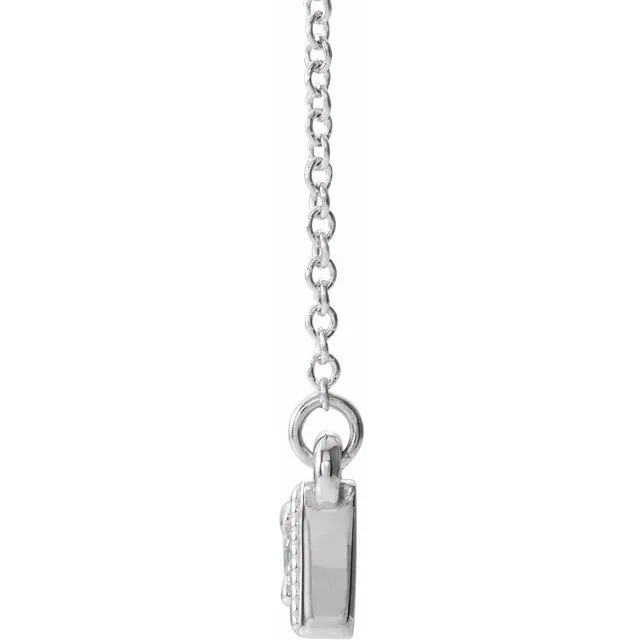 TreasureFineJewelers Platinum 13 CTW Diamond ThreeStone Granulated Bar 1618 Necklace Necklaces