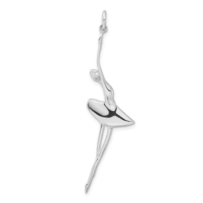 TreasureFineJewelers Sterling Silver Ballerina Pendant Necklaces