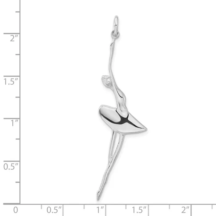 TreasureFineJewelers Sterling Silver Ballerina Pendant Necklaces