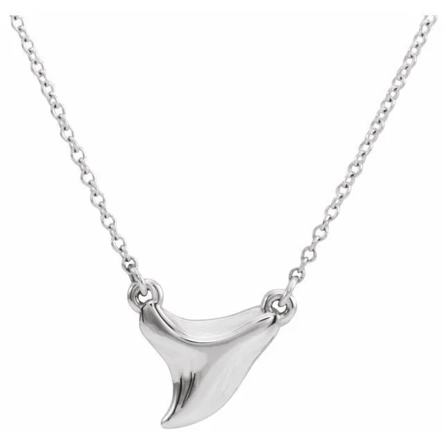 TreasureFineJewelers Sterling Silver Shark Tooth 1618 Necklace Necklaces TreasureFineJewelers Sterling Silver Shark Tooth 1618 Necklace Necklaces