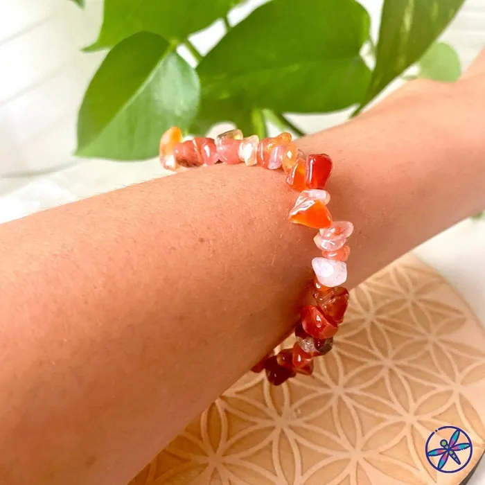 CSJA Bracelets Carnelian Chips Bracelet