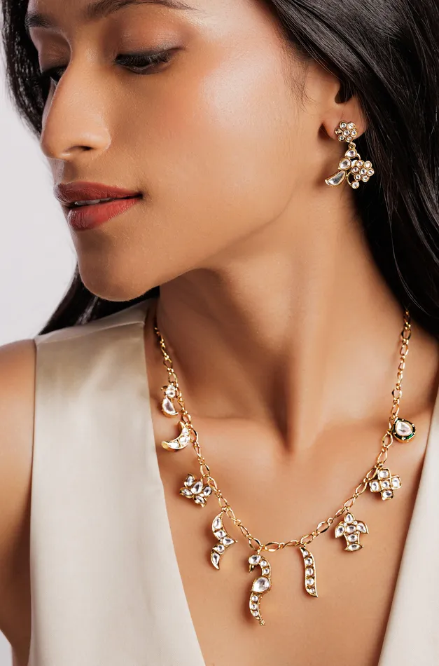 Curio Cottage Everbloom Kudan Charm Necklace Set Necklaces