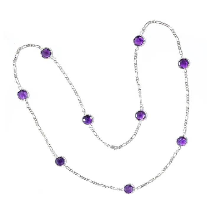 Four Peaks Mining Co Necklaces Nine Stone Amethyst Station Necklace
