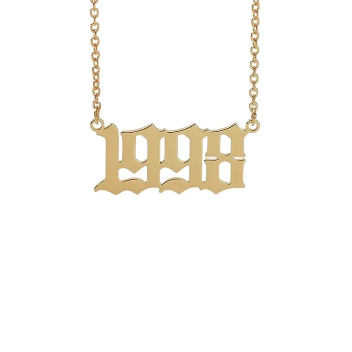 KHLOE JEWELS Ancient Old English Birth Year Necklace Necklaces