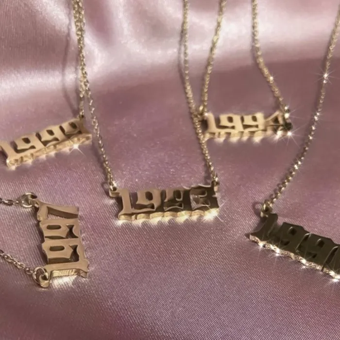 KHLOE JEWELS Ancient Old English Birth Year Necklace Necklaces