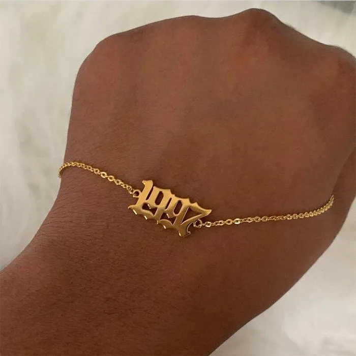 KHLOE JEWELS Ancient Old English Birth Year Necklace Necklaces