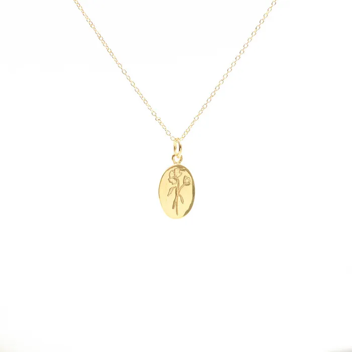 Necklaces Silver Lotus April Birth Month Flower Necklace