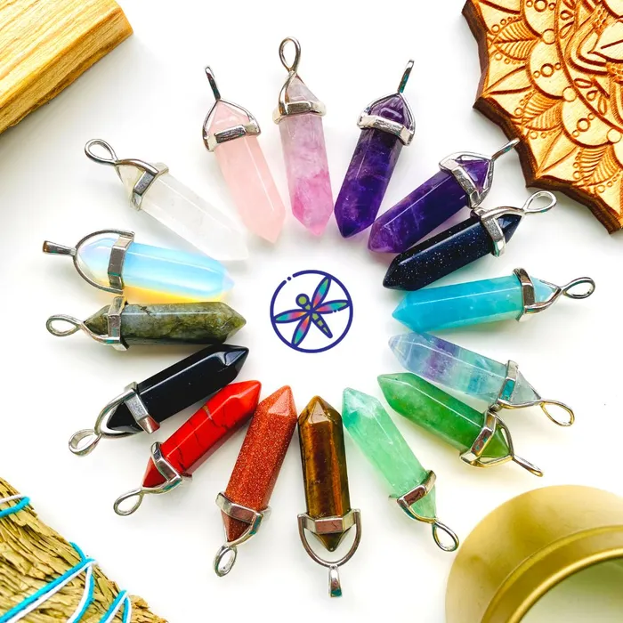 Necklaces Turix Crystal Necklace Special Amethyst Quartz Amazonite Onyx more