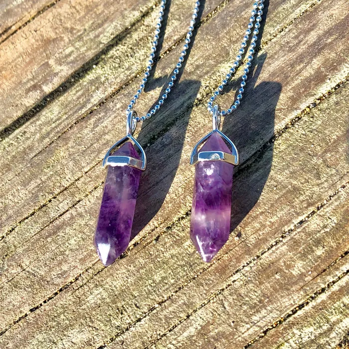 Necklaces Turix Crystal Necklace Special Amethyst Quartz Amazonite Onyx more