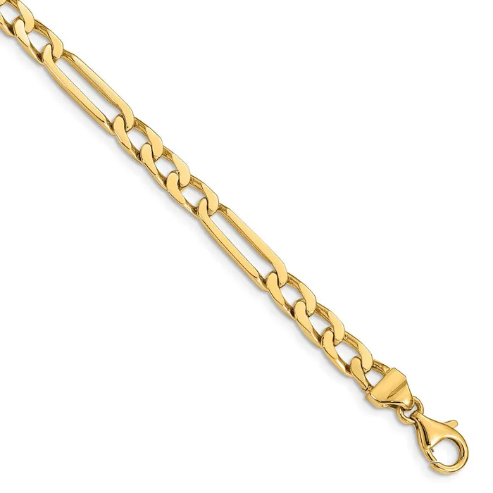 14K 5mm Handpolished Figaro Link BraceletWBCLK6677 WB Choice Jewelry Bracelets 14K 5mm Handpolished Figaro Link BraceletWBCLK6677 WB Choice Jewelry Bracelets