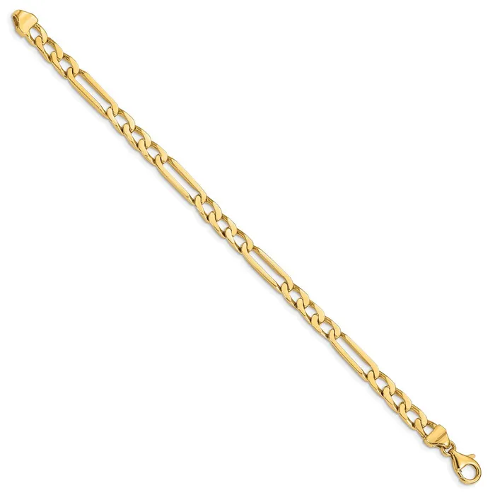 14K 5mm Handpolished Figaro Link BraceletWBCLK6677 WB Choice Jewelry Bracelets 14K 5mm Handpolished Figaro Link BraceletWBCLK6677 WB Choice Jewelry Bracelets