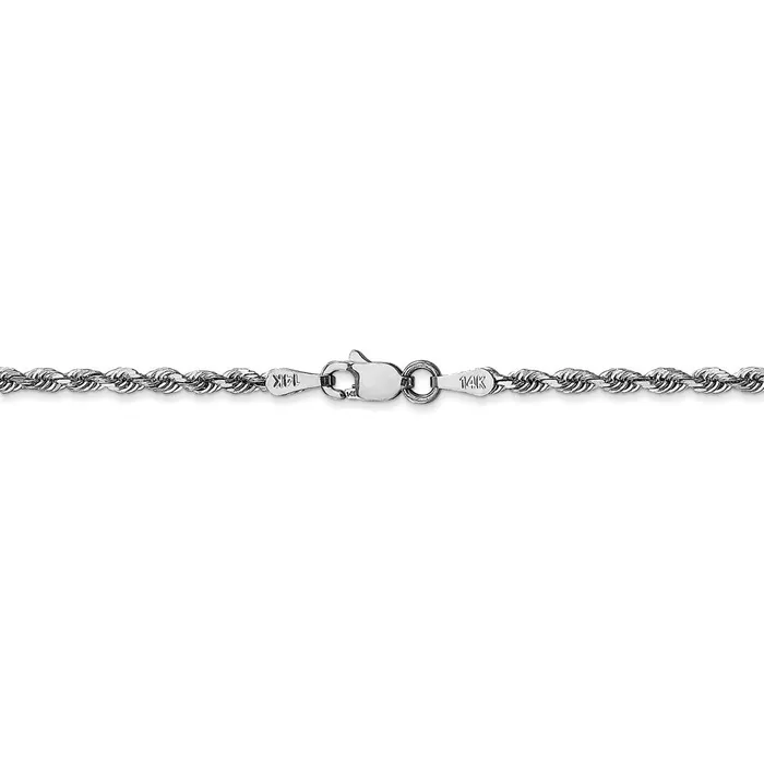 14k White Gold 225mm DC Quadruple Rope Chain AnkletWBCWQT0189 WB Choice Jewelry Necklaces 14k White Gold 225mm DC Quadruple Rope Chain AnkletWBCWQT0189 WB Choice Jewelry Necklaces