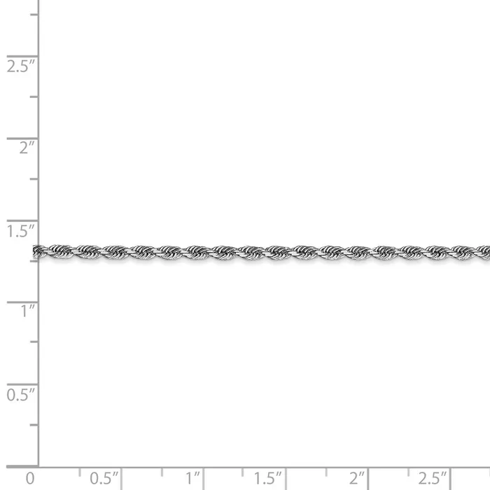 14k White Gold 225mm DC Quadruple Rope Chain AnkletWBCWQT0189 WB Choice Jewelry Necklaces 14k White Gold 225mm DC Quadruple Rope Chain AnkletWBCWQT0189 WB Choice Jewelry Necklaces
