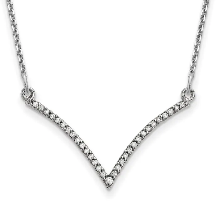 14k White Gold Diamond V NecklaceWBCXP5028WVS WB Choice Jewelry Necklaces 14k White Gold Diamond V NecklaceWBCXP5028WVS WB Choice Jewelry Necklaces
