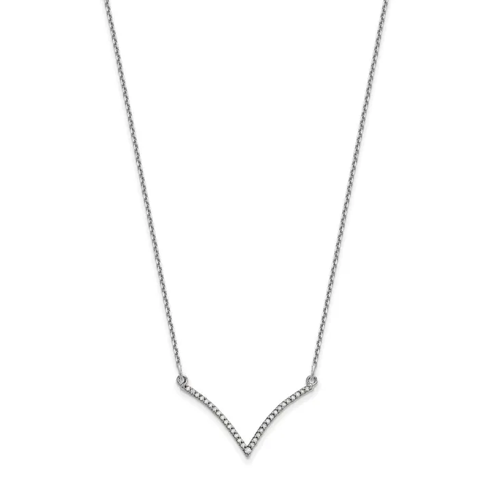 14k White Gold Diamond V NecklaceWBCXP5028WVS WB Choice Jewelry Necklaces 14k White Gold Diamond V NecklaceWBCXP5028WVS WB Choice Jewelry Necklaces