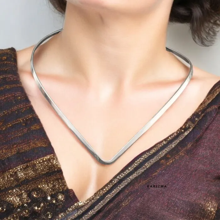 925 Sterling Silver choker necklace Collar Cuff Pattern Womens necklace Karizma Jewels Necklaces 925 Sterling Silver choker necklace Collar Cuff Pattern Womens necklace Karizma Jewels Necklaces