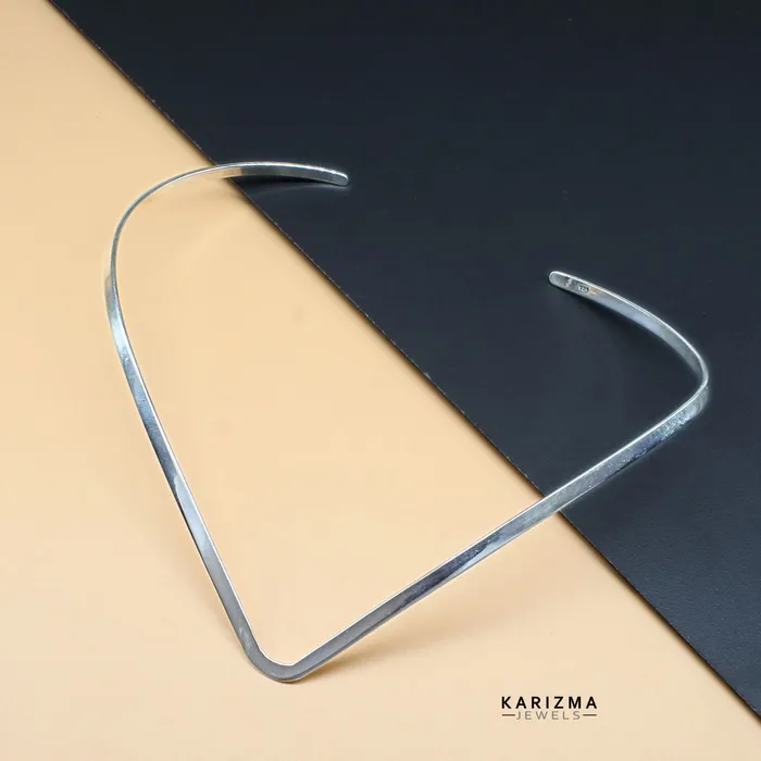 925 Sterling Silver choker necklace Collar Cuff Pattern Womens necklace Karizma Jewels Necklaces