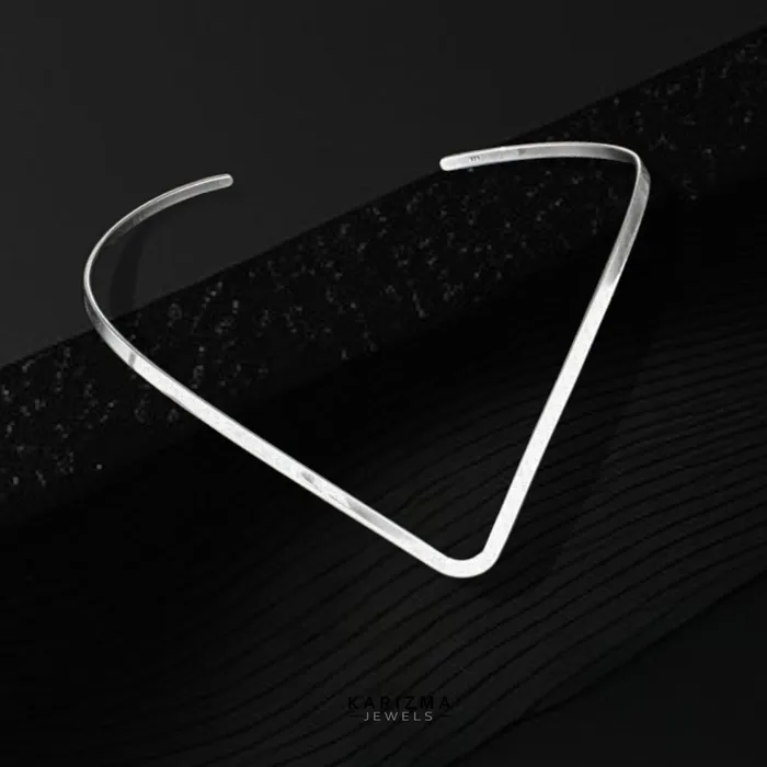 925 Sterling Silver choker necklace Collar Cuff Pattern Womens necklace Karizma Jewels Necklaces