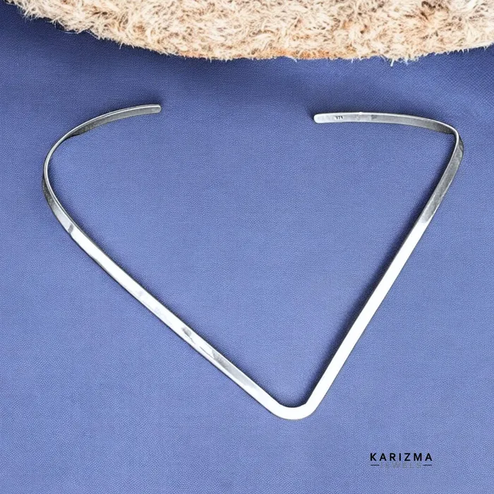 925 Sterling Silver choker necklace Collar Cuff Pattern Womens necklace Karizma Jewels Necklaces