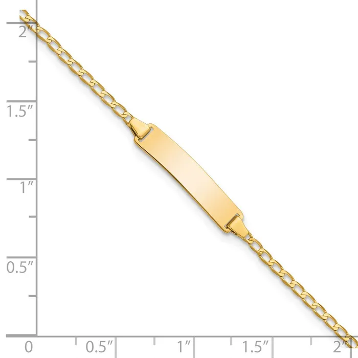 Bracelets 14k Flat Curb Link ID BraceletWBCBID1026 WB Choice Jewelry Bracelets 14k Flat Curb Link ID BraceletWBCBID1026 WB Choice Jewelry