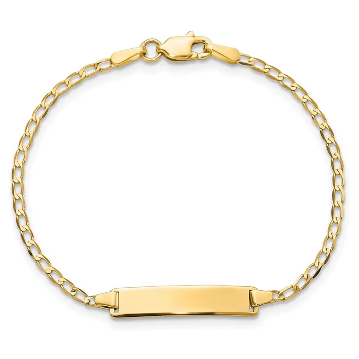 Bracelets 14k Flat Curb Link ID BraceletWBCBID1026 WB Choice Jewelry Bracelets 14k Flat Curb Link ID BraceletWBCBID1026 WB Choice Jewelry