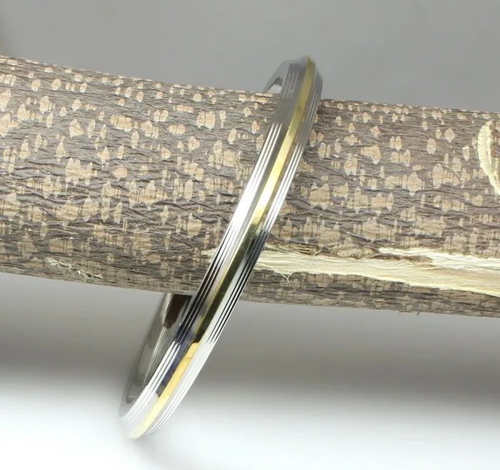 Bracelets Golden Line Stainless Steel kada bracelet bangle Sikh Kara unisex Karizma Jewels