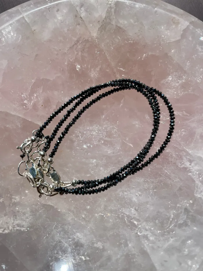 Bracelets Sugar Studio Crystals Hematite Bracelet in Sterling Silver