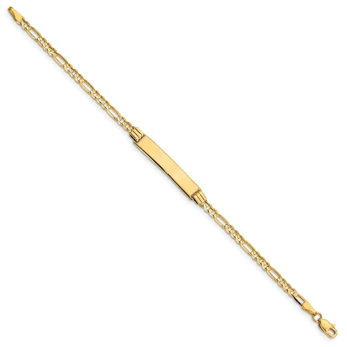 Bracelets WB Choice Jewelry 14k Childrens Figaro Link ID BraceletWBCBID486 Bracelets WB Choice Jewelry 14k Childrens Figaro Link ID BraceletWBCBID486
