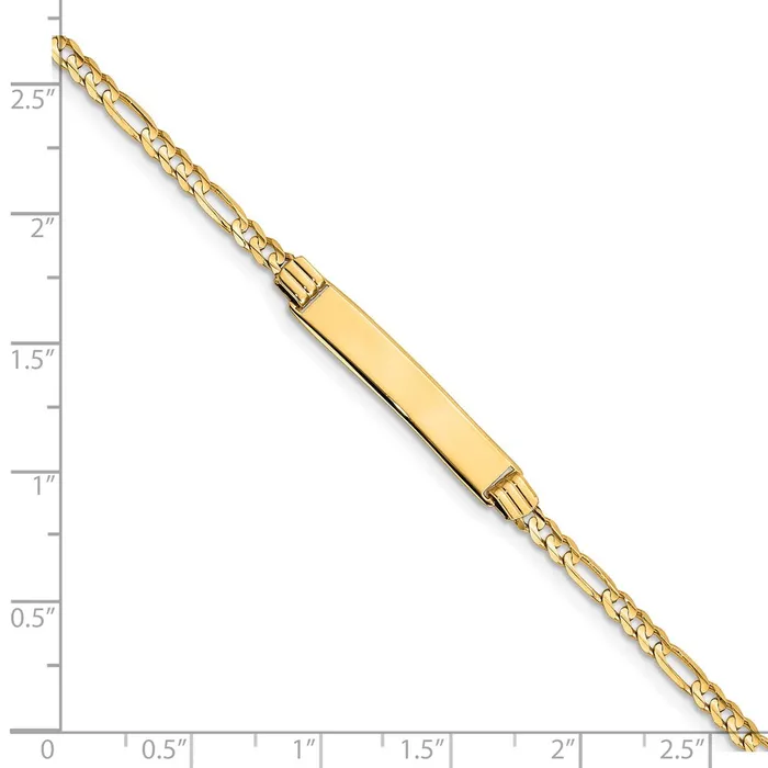 Bracelets WB Choice Jewelry 14k Childrens Figaro Link ID BraceletWBCBID486 Bracelets WB Choice Jewelry 14k Childrens Figaro Link ID BraceletWBCBID486