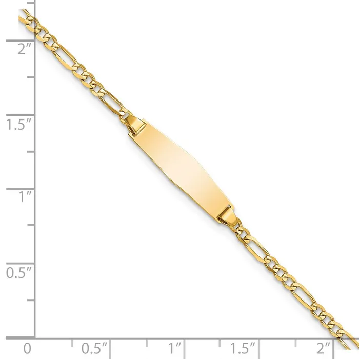 Bracelets WB Choice Jewelry 14k Soft Diamond Shape Figaro Link ID BraceletWBCFIG060IDC8 Bracelets WB Choice Jewelry 14k Soft Diamond Shape Figaro Link ID BraceletWBCFIG060IDC8