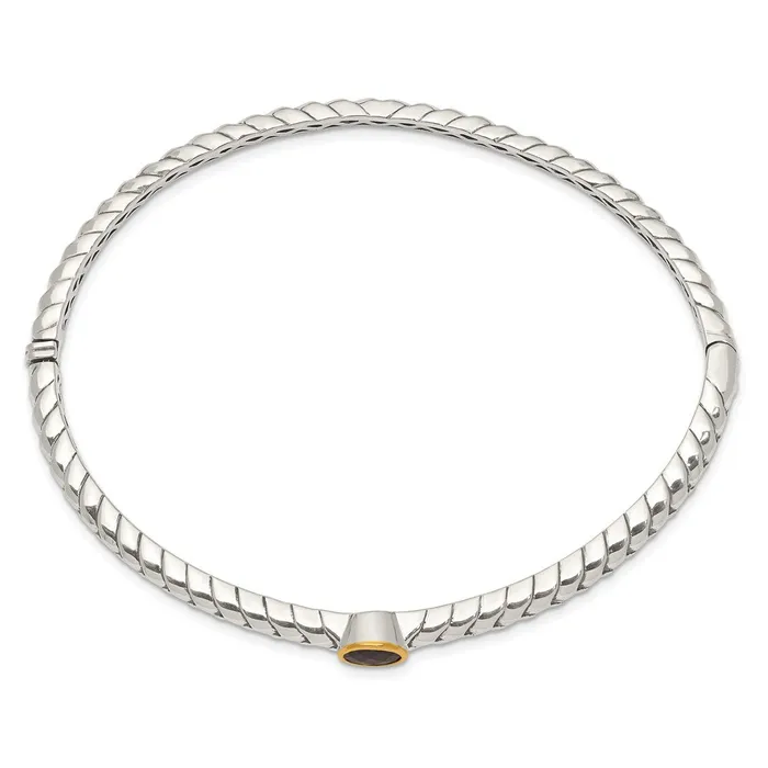 Bracelets WB Choice Jewelry Sterling Silver w14k 6mm Garnet Bangle BraceletWBCQTC140 Bracelets WB Choice Jewelry Sterling Silver w14k 6mm Garnet Bangle BraceletWBCQTC140