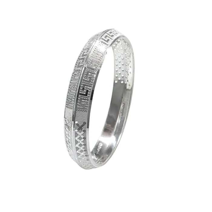 Excellent gifting Real 990 Solid Silver Mens Bangle Bracelet httpswwwkarizmajewelscom Bracelets