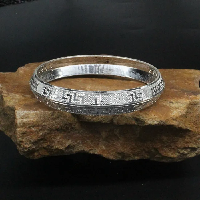 Excellent gifting Real 990 Solid Silver Mens Bangle Bracelet httpswwwkarizmajewelscom Bracelets