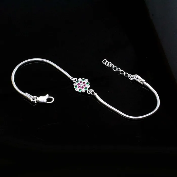 httpswwwkarizmajewelscom Bracelets Real Silver bracelet CZ Rakhi for men women 8