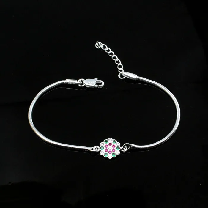 httpswwwkarizmajewelscom Bracelets Real Silver bracelet CZ Rakhi for men women 8