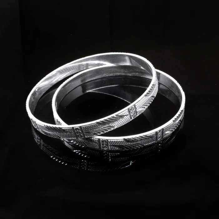 Indian Real Sterling Silver Women Bangles Bracelet Kangan Pair Karizma Jewels Bracelets