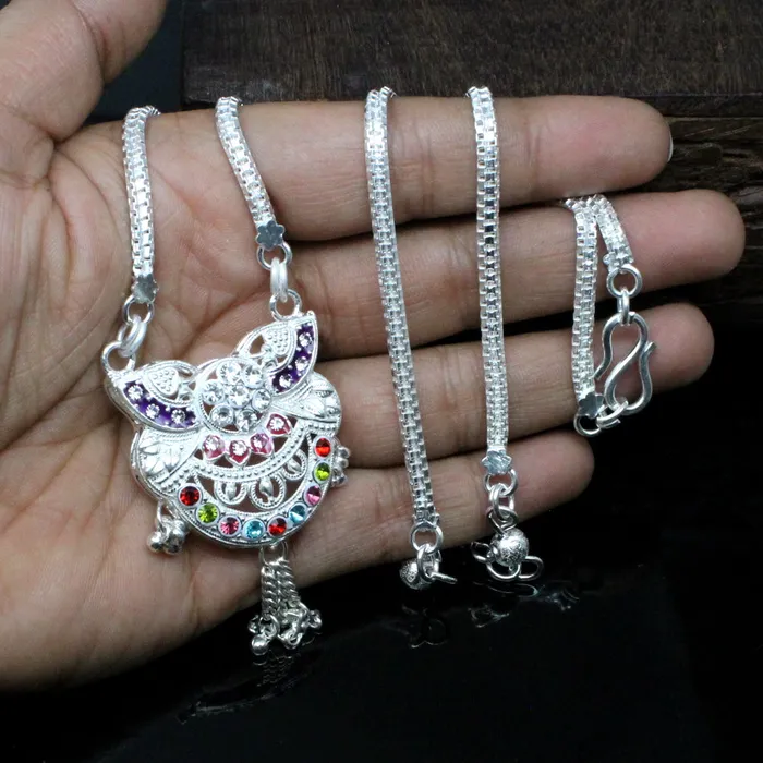 Karizma Jewels Necklaces Real Sterling Silver Mangalsutra women Chain wedding gift for wife Karizma Jewels Necklaces Real Sterling Silver Mangalsutra women Chain wedding gift for wife