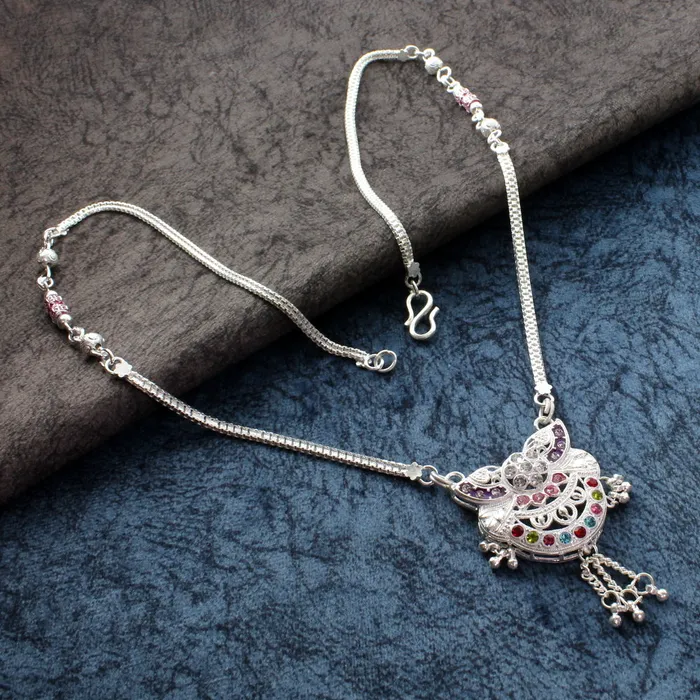 Karizma Jewels Necklaces Real Sterling Silver Mangalsutra women Chain wedding gift for wife