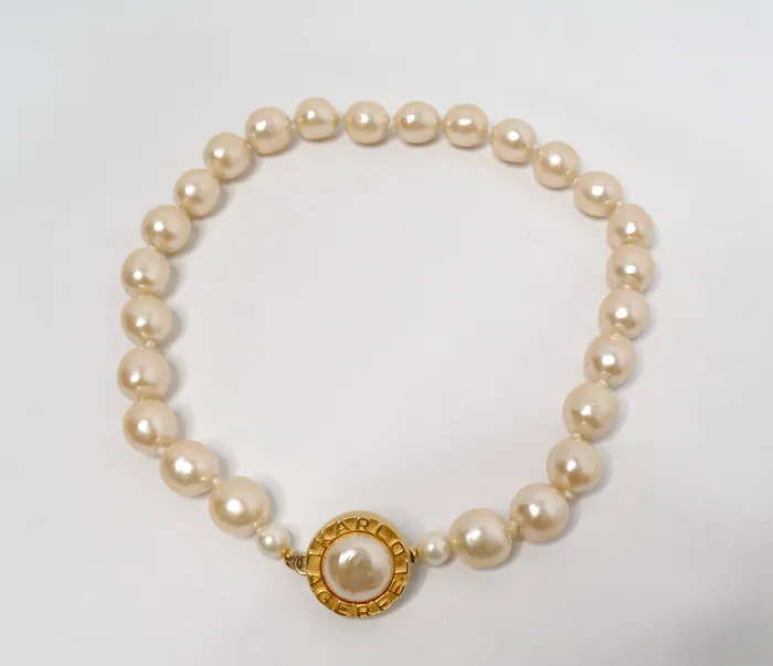 Karl Lagerfeld Vintage Costume Pearl Baroque Necklace Vintage by Misty Necklaces