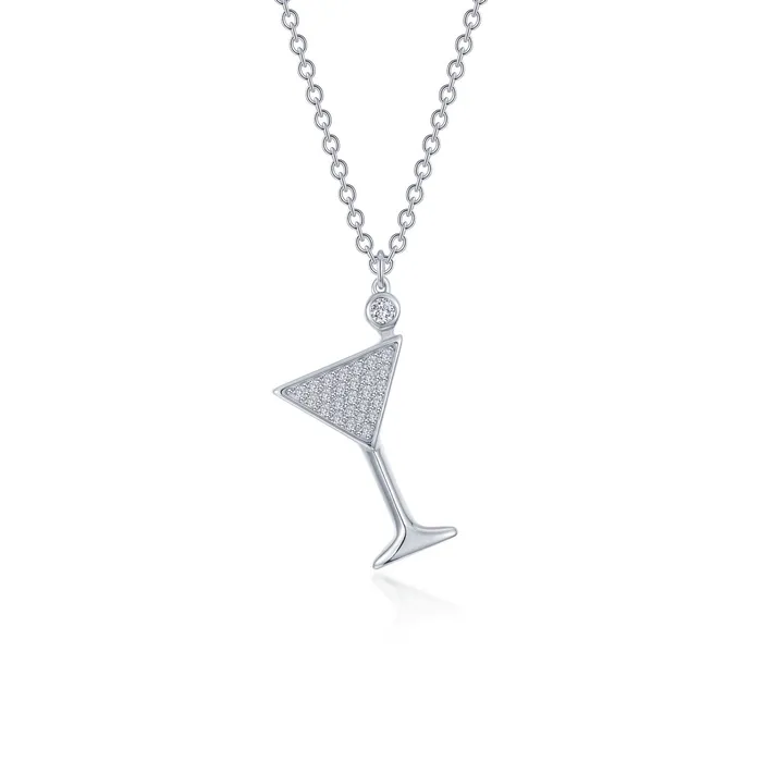 Lafonn Necklaces Pave Martini Glass Necklace
