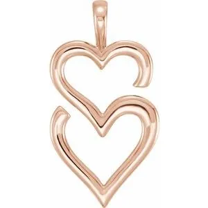 Necklaces 14K White Double Heart Pendant 86329101PSTWBC WB Choice Jewelry Necklaces 14K White Double Heart Pendant 86329101PSTWBC WB Choice Jewelry