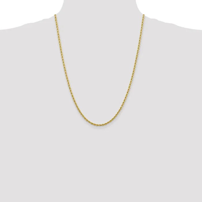 Necklaces WB Choice Jewelry 10k 275mm Diamondcut Rope ChainWBC10K02124 Necklaces WB Choice Jewelry 10k 275mm Diamondcut Rope ChainWBC10K02124