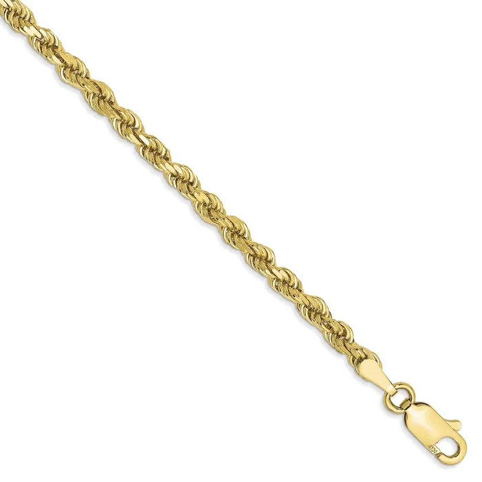 Necklaces WB Choice Jewelry 10k 3mm Diamondcut Rope ChainWBC10K0239