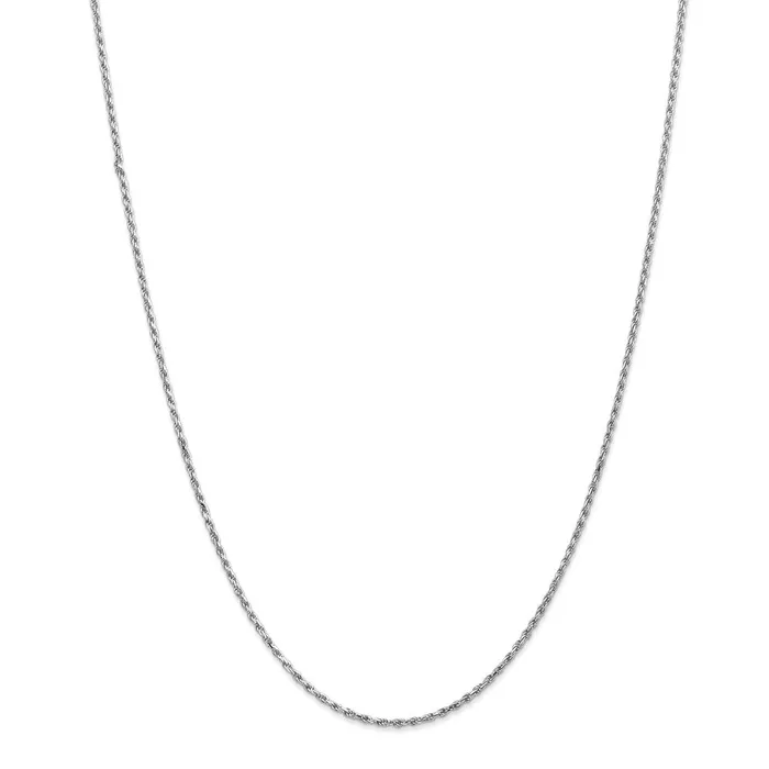 Necklaces WB Choice Jewelry 10k White Gold 16mm DC Machine Made Rope ChainWBC10W01418 Necklaces WB Choice Jewelry 10k White Gold 16mm DC Machine Made Rope ChainWBC10W01418