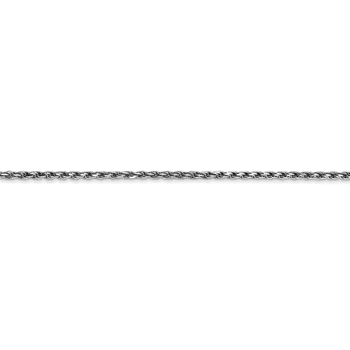 Necklaces WB Choice Jewelry 10k White Gold 16mm DC Machine Made Rope ChainWBC10W01418 Necklaces WB Choice Jewelry 10k White Gold 16mm DC Machine Made Rope ChainWBC10W01418